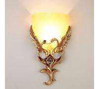 Verre en verre Mandarin Duck Mur Light Continental Muron Conce de à Lampe de chevet Room la télé Créativité murale de fond Créativité V-intage Lampe à lampe murale,Lampe à Suspension