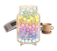 Verre étoilé - Système de récompense, éducation, , tableau d'aide de | Verre étoilé pour la gestion du comportement - Pot en bois en acrylique avec pions colorés pour un renforcement positif C