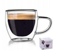 Orion – Verre à café double paroi 110 ml – Verre thermique Ø 6 cm, résistant à la chaleur