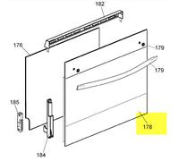 VERRE EXTERIEUR PORTE POUR FOUR CANDY - 42802375