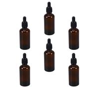 Verre Flacon Compte-gouttes Rechargeable 6 Pièces | Contrôle Précis du Dosage, Rangement Portable, Surface Lisse, Usage Voyage et Remplissage Facile