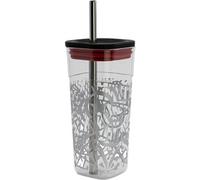 Verre Gobelet en acrylique Marvel Cube avec paille en acier 540 ml