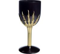 Verre gothique pour décoration de table d'Halloween noir-argenté