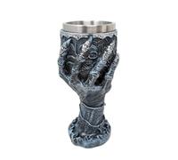 Verre gothique squelette main - Calice médiéval sur le thème de l'horreur avec doublure en acier inoxydable - Verres d'Halloween et tasse fantaisie pour collectionneurs