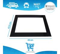 Verre intérieur porte four bain à remous trempé 49 x 43,5 cm original...