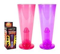 Verre LED humoristique avec pénis Multi