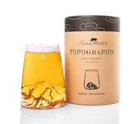 Verre long 450ml - Borosilicate de qualité supérieure soufflé artisanalement avec les montagnes en relief | Cocktail, bière ou soft TOPOGRAPHIC (Mönch)