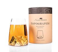 Verre long 450ml - Borosilicate de qualité supérieure soufflé artisanalement avec les montagnes en relief | Cocktail, bière ou soft TOPOGRAPHIC (Zugspitze)