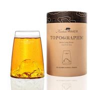Verre long 450ml - Borosilicate de qualité supérieure soufflés artisanalement avec les montagnes en relief | Cocktail, bière ou soft TOPOGRAPHIC (Pic du Midi)