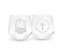 Verre Lord of the Rings - Prancing Poney & Gondor Tree Glass (2 pièces)