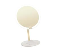 Verre lumineux pliable avec support de téléphone intégré 0 à 90 changements de position et lumières LED pour les procédures de beauté, verre de maquillage portable avec lumière