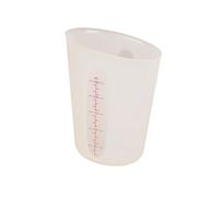 Verre Mesureur Lot de 3 tasses à mesurer en silicone avec graduation, transparentes, résistantes la chaleur, souples, for cuisson Verre Doseur Pour PâTisserie(White 250ml)
