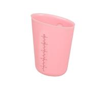 Verre Mesureur Lot de 3 tasses à mesurer en silicone avec graduation, transparentes, résistantes la chaleur, souples, for cuisson Verre Doseur Pour PâTisserie(Pink 250ml)