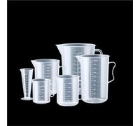 Verre Mesureur Lot de 3 tasses à mesurer graduées en plastique, grande capacité, transparentes, avec couvercle, for laboratoire, cuisine, pâtisserie Verre Doseur Pour PâTisserie(5000ml(with a lid))