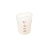 Verre Mesureur Lot de 3 tasses doseuses en silicone graduées, transparentes, résistantes à la chaleur, souples, 125/250/500 ml Verre Doseur Pour PâTisserie(1PC White 250ml)