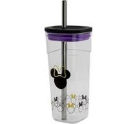 Verre Minnie Mouse Cube Disney Gobelet Acrylique Avec Paille En Acier 540 ml G