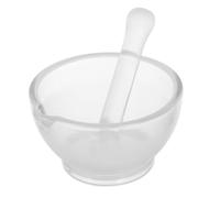 Verre Mortier et Pilon Bol, Transparent 50 Oz pour Pharmacie | Borosilicate, Paroi Épaisse et Base Large, Surveillance Visuelle, Préparation en Laboratoire et Usage Domestique