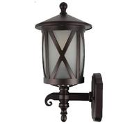 Verre murale extérieure américaine extérieur imperméable lampe à tête simple lampe murale classique créatif simple brun marron cylindrique en plein air lanterne lampes en verre fabriquées en Chine