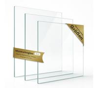 Verre musée de 2 mm - Découpe sur mesure - Plaque en verre avec 70 % de protection UV - Pour cadre photo de 18 x 24 cm à 70 x 100 cm - Verre pour photos et art - Fabriqué avec précision et emballé en