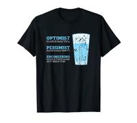 Verre optimiste à moitié plein pessimiste T-Shirt