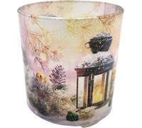 Verre parfumé 65x75mm Bougie Parfum de Noël Lanterne 18h de combustion Motif de Noël