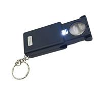 Verre portable 45X avec LED et porte-clés pour la visualisation de petits objets, loupe de bijoux