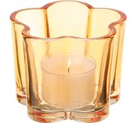 Verre Porte-bougie à chauffe-plat Fleur Orange 7,5cm Set de 6 Déco