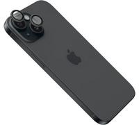 Verre pour caméra de bureau | Apple | iPhone 16/16 Plus | verre trempé | Noir