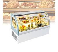 Verre Réfrigéré Gâteau Tarte Vitrine Boulangerie Vitrine Armoire Comptoir Commercial Comptoir Gâteau Vitrine (Color : White, Size : 110V(Normal))