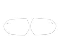 Verre Rétroviseur Droite Couvercle de rétroviseur externe latéral lentille Assy cadre clignotant verre couvercle inférieur pour Ford pour Territory EV 2019 - 2021(2 pcs)
