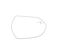 Verre Rétroviseur Droite Couvercle de rétroviseur externe latéral lentille Assy cadre clignotant verre couvercle inférieur pour Ford pour Territory EV 2019 - 2021(1PC Right)