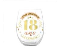 STC Verre rond Anniversaire 18 ans Transparent