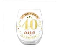STC Verre Rond Cadeau 40 Ans
