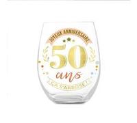 verre rond transparent anniversaire 50ans - sud trading cd7730+50 Transparent G
