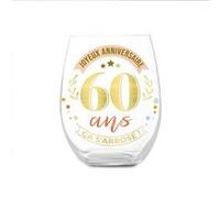 verre rond transparent anniversaire 60ans - sud trading cd7730+60 Transparent G