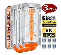 Verre Sans Poussière Pour Déverrouillage D'empreintes Digitales,3 Pièces, Pour Xiaomi 17,Boîte D'installation De Protection D'écran