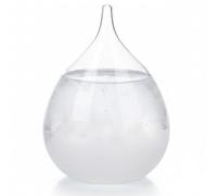 Verre tempête de prévision météo, prédicteur météo en verre tempête en forme de gouttelette avec base en bois pour bureau à domicile, 3, 2 x 4, 3 pouces