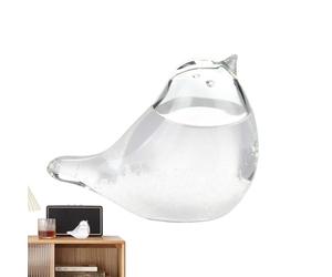 Verre tempête en verre pour prévisions rologiques, baromètre de bureau, globe rologique, figurine d'oiseau, décoration de table créative pour la maison, le bureau, cadeau, prévisions m
