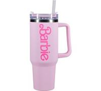 Paladone Bouteille isotherme Barbie H2O acier inoxydable avec couvercle et paille logo rose