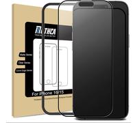 Verre Tremp¿¿ Mat pour iPhone 16/ iPhone 15 Couverture Compl¿¿te, Film Protection ¿¿cran Matte Anti-Reflet et Anti-Traces de Doigts, 9H HD Vitre Protecteur