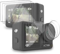 Verre Tremp¿¿ per DJI Osmo Action 3 Protection d'¿¿cran 3 Pi¿¿ces con DJI Osmo Action 3 Verre Tremp¿¿ d'objectif Protecteur 2 Pi¿¿ces con Protection ¿¿cran 2 Pi¿¿ces - [9H Anti-Rayures/HD]