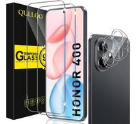 Verre Tremp¿¿ pour Honor 400 5G, 2 Pi¿¿ces Protecteur D'¿¿cran et 2 Pi¿¿ces Cam¿¿ra Arri¿¿re Protecteur, 9H Duret¿¿ Film Protection ?cran HD Clart¿¿ Anti Rayures Vitre Protection