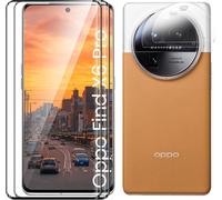 Verre Tremp¿¿ pour OPPO Find X6 Pro, Film Protection ¿¿cran, [sans Bulles d'air] [Ultra R¿¿sistant] [Anti-Rayures] 2 Pi¿¿ces Protection ¿¿cran + 2 Pi¿¿ces Cam¿¿ra Protection ¿¿cran