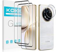 Verre Tremp¿¿ pour Realme 14 Pro Plus, 2+2 Pi¿¿ces 3D Protection D'¿¿cran Film et Cam¿¿ra Arri¿¿re Protecteur, 9H Duret¿¿, Anti-Rayures, Sans Bulles, HD Transparent