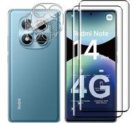 Verre Tremp¿¿ pour Xiaomi Redmi Note 14 Pro 4G, 2+2 Pi¿¿ces Protection ¿¿cran + Cam¿¿ra Arri¿¿re Protecteur Film, 9H Duret¿¿ Anti-Rayures HD Sans Bulles Vitre Tremp¿¿ Protecteurs d'¿¿cran
