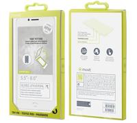 Verre trempÃ© avec dÃ©coupe bouton Muvit For Change Mobiles 5,5"-6" Blanc TU
