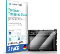 Verre Trempé [3 Pièces,Clear] pour Sony Alpha 6400,Protecteur d'écran en Verre HD Anti Rayures,Sans Bulles,Dureté 9H,0.3mm Ultra Transparent,Ultra Résistant