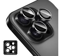 Verre Trempé 9h Pour Lentille Caméra Iphone 16 Pro & 16 Pro Max ¿ Anneau Aluminium, Protection Anti-Rayures Et Chocs, Ultra-Transparent Hd, Pose Facile