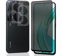 Verre Trempé Anti-Espion 9h Pour Huawei Honor 90 Smart/Honor Play 8t 5g/Honor Play 50 Plus/Honor X7b 4g/5g + Protection Caméra Arrière,Protection Écran Confidentialité Anti-Rayures,Couverture Intégral