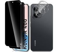 Verre Trempé Anti Espion Pour Honor 400 5g, 2+2 Pièces Anti Spy Verre Trempé Et Caméra Protection, Protection Écran Film 9h Dureté Anti Rayures Sans Bulles